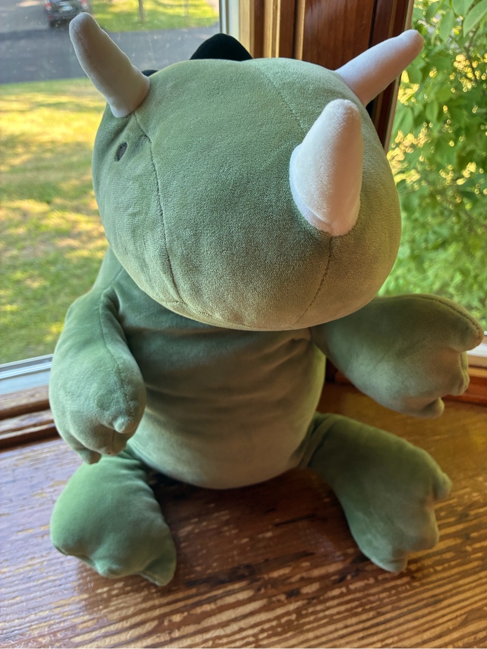 Pillowfort Target Weighted Plush Green Triceratops Dinosaur Sensory Pillow